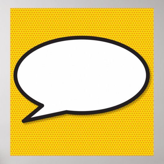 Ihr Message Speech Bubble Fun Retro Comic Book Poster (Vorne)