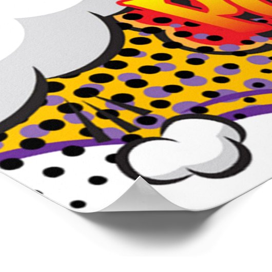 Ihr Message Speech Bubble Fun Retro Comic Book Poster (Ecke)