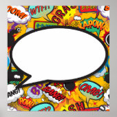 Ihr Message Speech Bubble Fun Retro Comic Book Poster (Vorne)