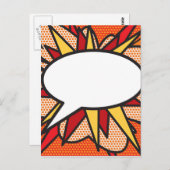 Ihr Message Speech Bubble Fun Retro Comic Book Postkarte (Vorne/Hinten)