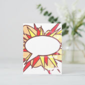 Ihr Message Speech Bubble Fun Retro Comic Book Postkarte (Stehend Vorderseite)