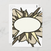 Ihr Message Speech Bubble Fun Retro Comic Book Postkarte (Vorne/Hinten)