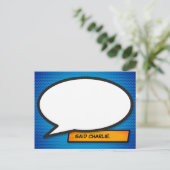 Ihr Message Speech Bubble Fun Retro Comic Book Postkarte (Stehend Vorderseite)