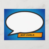 Ihr Message Speech Bubble Fun Retro Comic Book Postkarte (Vorderseite)