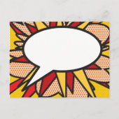 Ihr Message Speech Bubble Fun Retro Comic Book Postkarte (Vorderseite)