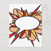 Ihr Message Speech Bubble Fun Retro Comic Book Postkarte (Vorderseite)