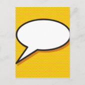 Ihr Message Speech Bubble Fun Retro Comic Book Postkarte (Vorderseite)