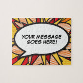 Ihr Message Speech Bubble Fun Retro Comic Book Puzzle (Horizontal)