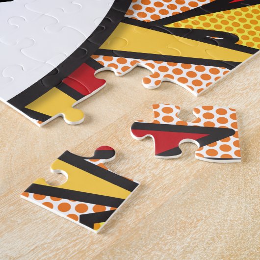 Ihr Message Speech Bubble Fun Retro Comic Book Puzzle (Seite)