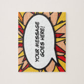 Ihr Message Speech Bubble Fun Retro Comic Book Puzzle (Vertikal)