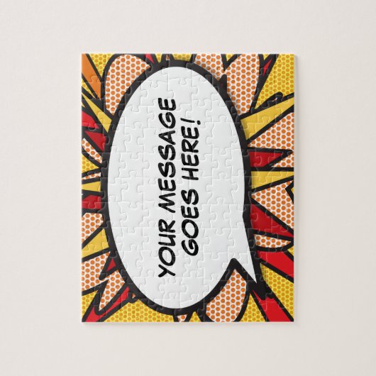 Ihr Message Speech Bubble Fun Retro Comic Book Puzzle (Vertikal)