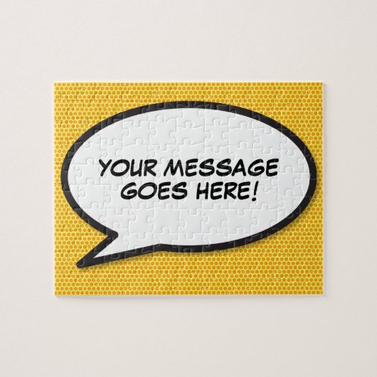 Ihr Message Speech Bubble Fun Retro Comic Book Puzzle (Horizontal)