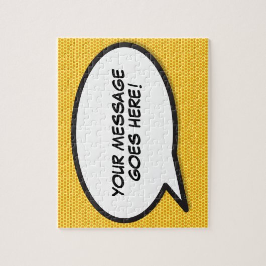 Ihr Message Speech Bubble Fun Retro Comic Book Puzzle (Vertikal)
