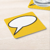 Ihr Message Speech Bubble Fun Retro Comic Book Rechteckiger Pappuntersetzer (angewinkelt)
