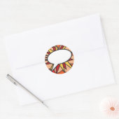 Ihr Message Speech Bubble Fun Retro Comic Book Runder Aufkleber (Umschlag)