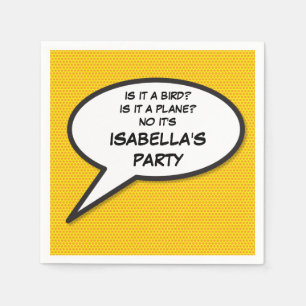 Ihr Message Speech Bubble Fun Retro Comic Book Serviette