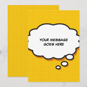 Ihr Message Thread Bubble Fun Retro Comic Book Einladung