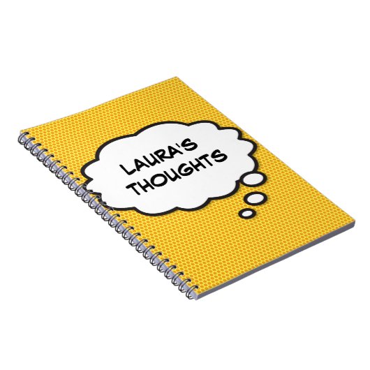 Ihr Message Thread Bubble Fun Retro Comic Book Notizblock (Rechte Seite)