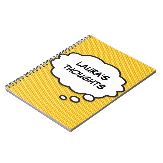 Ihr Message Thread Bubble Fun Retro Comic Book Notizblock (Linke Seite)