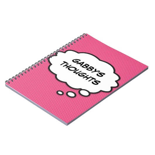 Ihr Message Thread Bubble Fun Retro Comic Book Notizblock (Linke Seite)