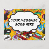 Ihr Message Thread Bubble Fun Retro Comic Book Postkarte (Vorderseite)