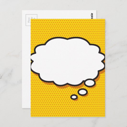 Ihr Message Thread Bubble Fun Retro Comic Book Postkarte (Vorne/Hinten)