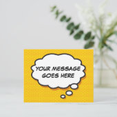 Ihr Message Thread Bubble Fun Retro Comic Book Postkarte (Stehend Vorderseite)