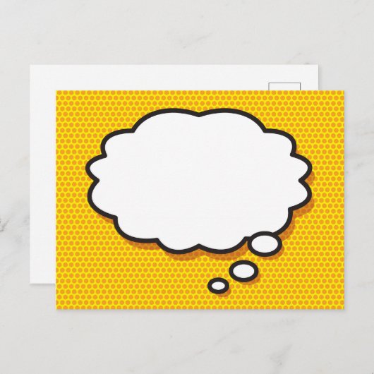 Ihr Message Thread Bubble Fun Retro Comic Buch Ankündigungspostkarte (Vorne/Hinten)