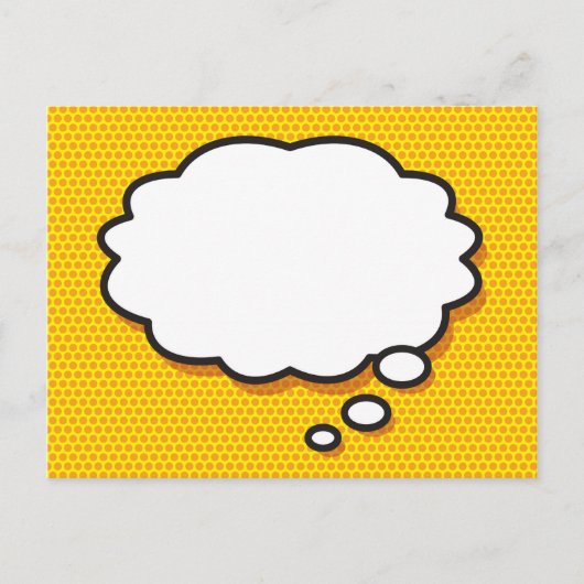 Ihr Message Thread Bubble Fun Retro Comic Buch Ankündigungspostkarte (Vorderseite)