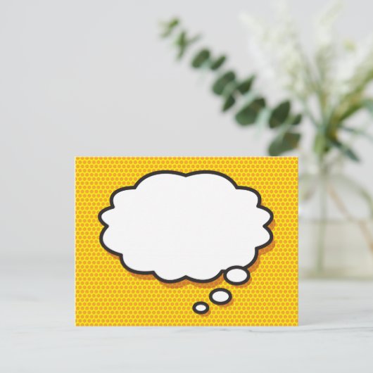 Ihr Message Thread Bubble Fun Retro Comic Buch Ankündigungspostkarte (Stehend Vorderseite)