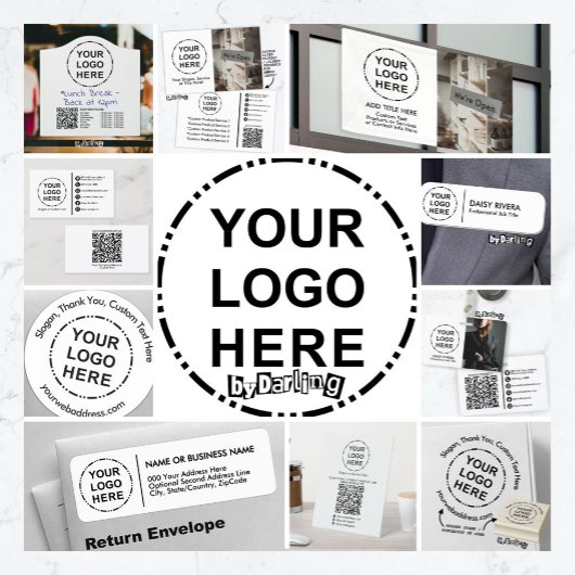 Ihr Minimalistisches Logo Moderner QR-Code Sockelschild