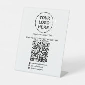 Ihr Minimalistisches Logo Moderner QR-Code Sockelschild (Vorderseite)