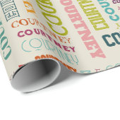 Ihr (mittlere Länge) Name ist über diesen Geschenkpapier (Rolleneckpunkt)