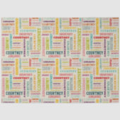 Ihr (mittlere Länge) Name ist über diesen Seidenpapier (Vorderseite)