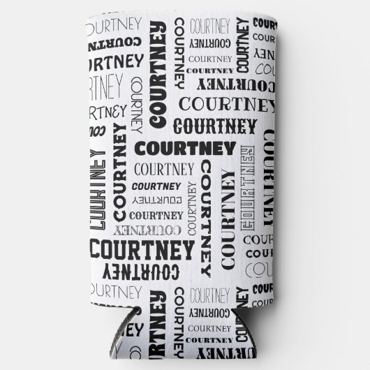 Ihr (mittlere Länge) Name ist über diesen Selters Dosenkühler (Vorderseite)