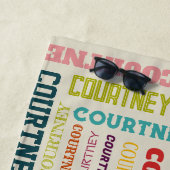 Ihr (mittlere Länge) Name ist über diesen Strandtuch (Beispiel)