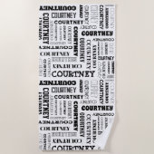 Ihr (mittlere Länge) Name ist über diesen Strandtuch (Vorderseite)