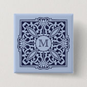 IHR MONOGRAM im dekorativen Rahmen-Schaltfläche Button (Vorderseite)