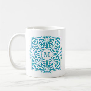 IHR MONOGRAM in dekorativen Rahmen maßgeschneidert Kaffeetasse