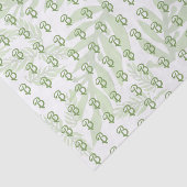 Ihr Monogramm auf grüne Blätter Seidenpapier (Ausschnitt)