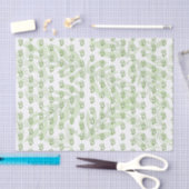 Ihr Monogramm auf grüne Blätter Seidenpapier (Handwerk)