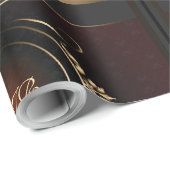 Ihr Monogramm auf Königsburgund und Deluxe-Gold Geschenkpapier (Rolleneckpunkt)