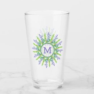 Ihr Monogramm aus Leaf-Rahmen-Druckglas Glas