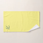 Ihr Monogramm B Gelb Badhandtuch Set (Handtuch)