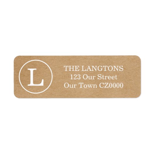 Ihr Monogramm Classic Rustic Kraft (Vorne)