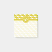 Ihr Monogramm | Goldenes geometrisches Muster Post-it Klebezettel (Vorderseite)