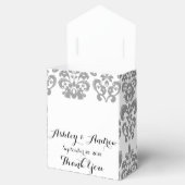 Ihr Monogramm, Graues Damaskusmuster 2 Geschenkschachtel (Geöffnet)