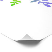 Ihr Monogramm im Leaf-Rahmen benutzerdefiniertes P Poster (Ecke)