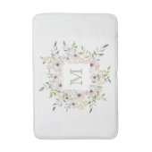 Ihr Monogramm in Blume-Rahmen-Badmatten Badematte (Vorderseite Vertikal)