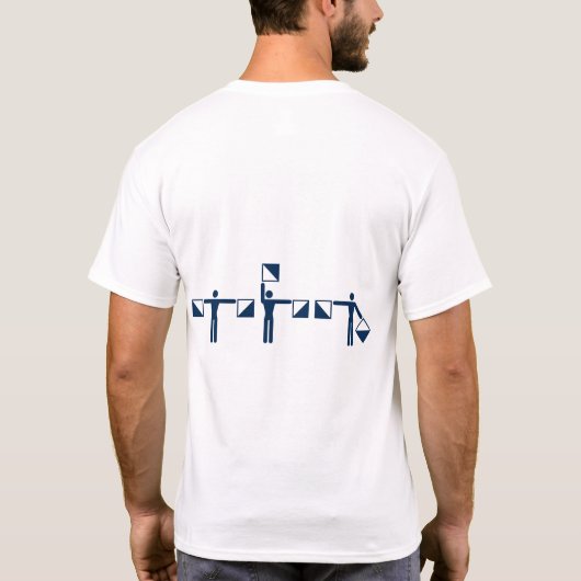 Ihr Monogramm in den Signalen für die halaphone Fl T-Shirt (Rückseite)